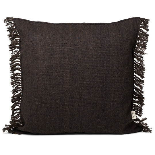 Kelim tyyny hapsuilla L 80x80 cm Dark melange
