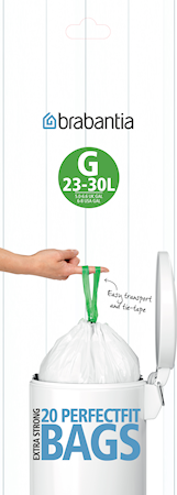 Roskapussi G 23-30 L White