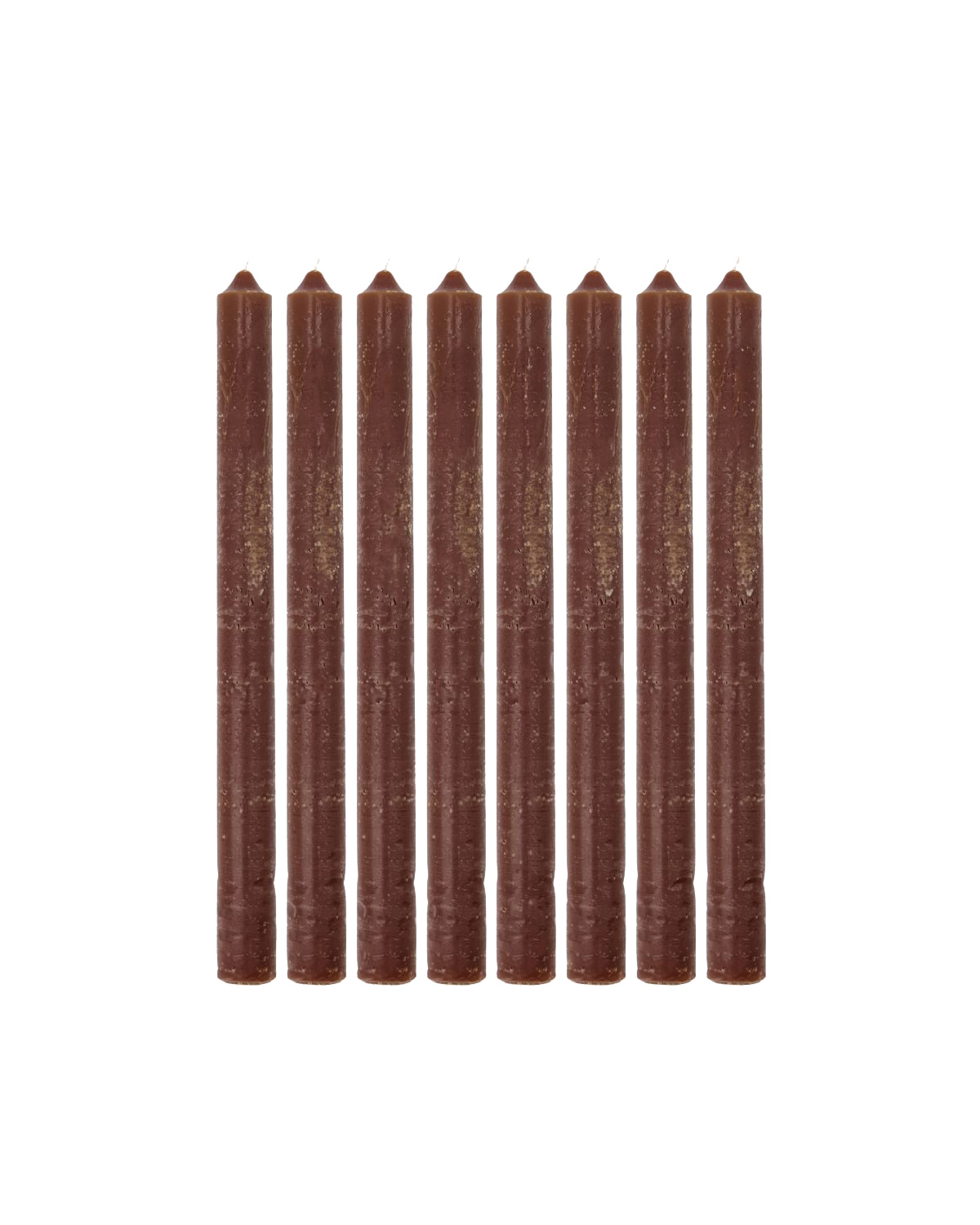 House Doctor - Dinner candle Rustic Wax - Pack of 8 pcs - Cognac