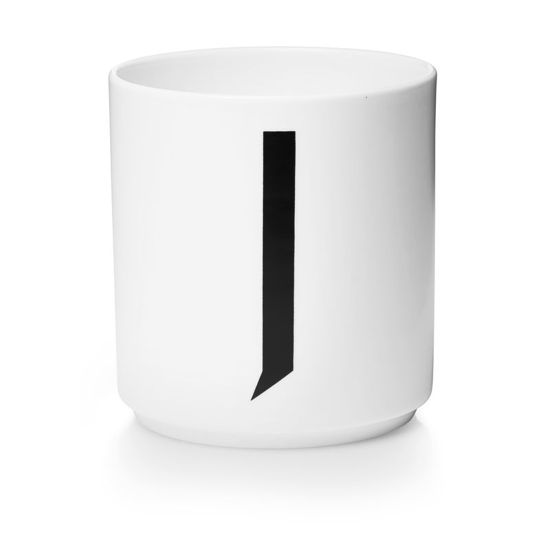 ​Design Letters - Personal Porcelain Cup J - White (10201000J)