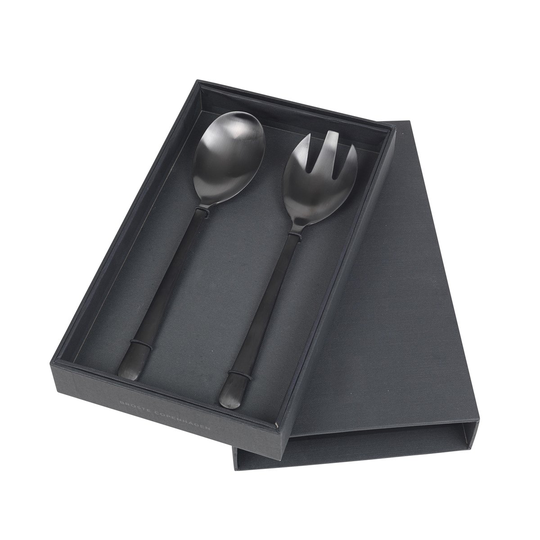 Hune salaattiottimet 2-pakkaus titanium mat black