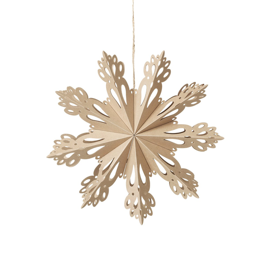 Snowflake joulukoriste natural Ø 30 cm