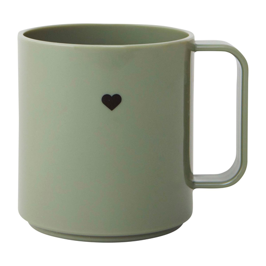 Design Letters Mini Love kahvallinen kuppi Olive green