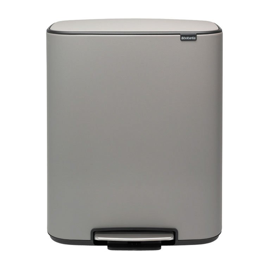 Bo touch bin poljinroskis 2x30 L Mineral concrete grey