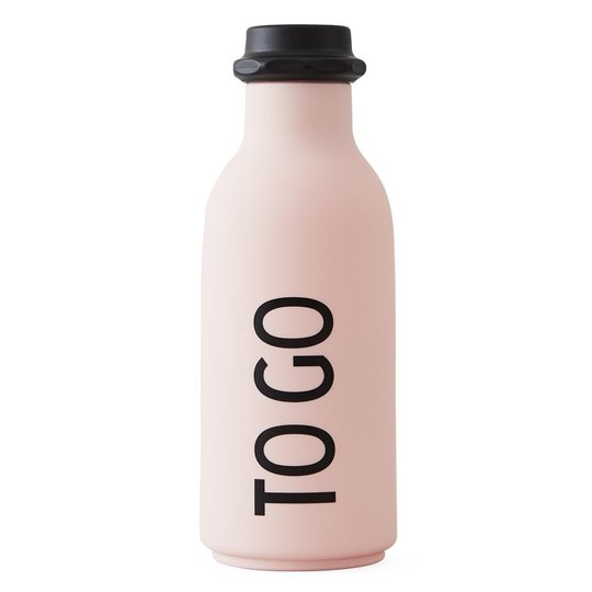 Design Letters TO GO juomapullo vaaleanpunainen