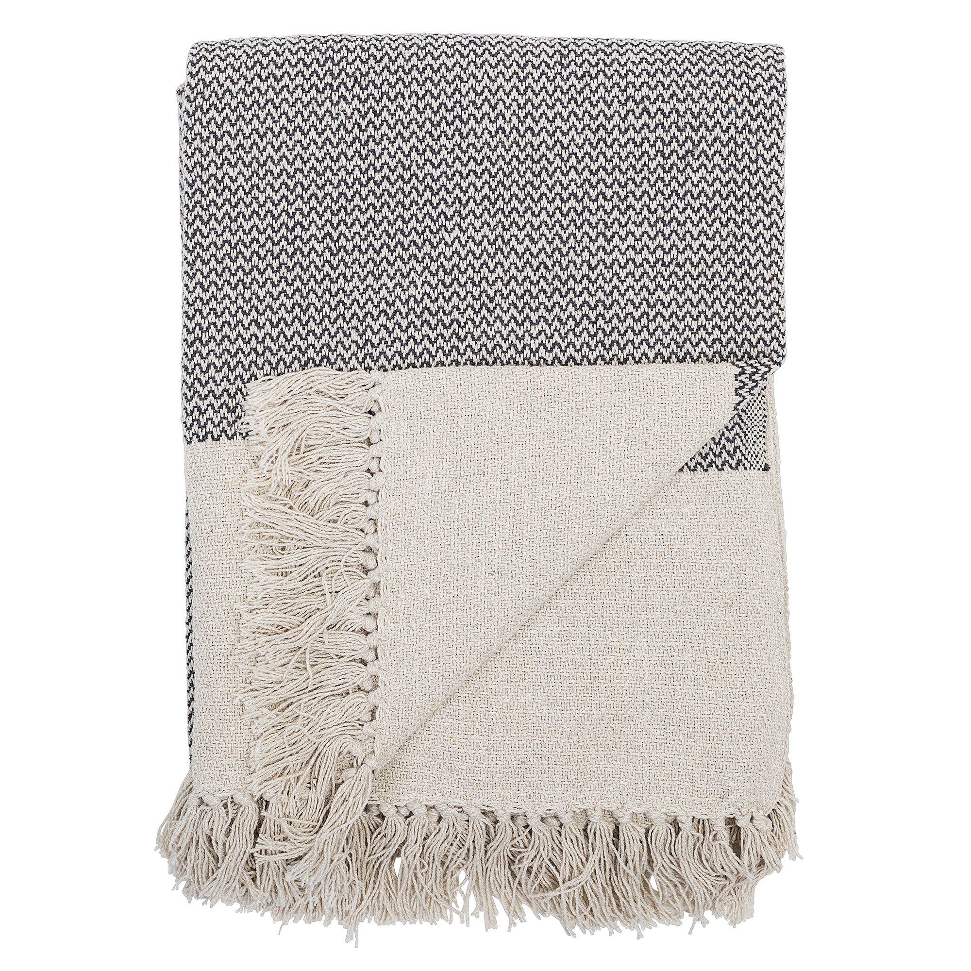 Bloomingville - Plaid​ 160 x 130 cm - Creme/Grey (40110186)