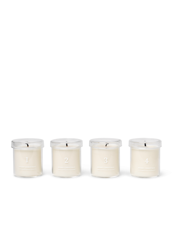 Ferm Living - Scented Advent Candles Set Of 4 - White (1104263199)