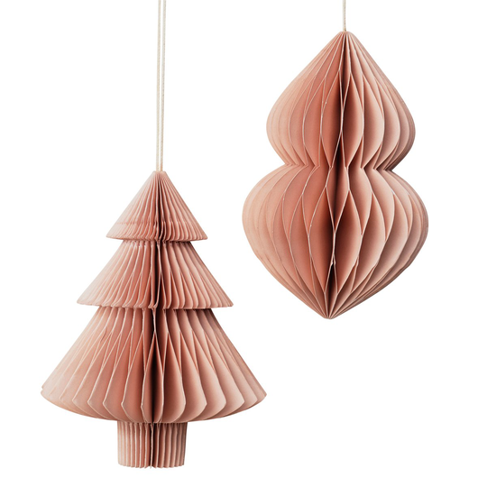 Christmas mix -joulukuusi-joulukoriste, 2-pakkaus Dusty pink