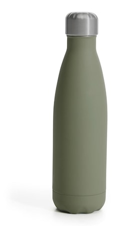 Teräspullo kumipinnoitteella Vihreä 50cl