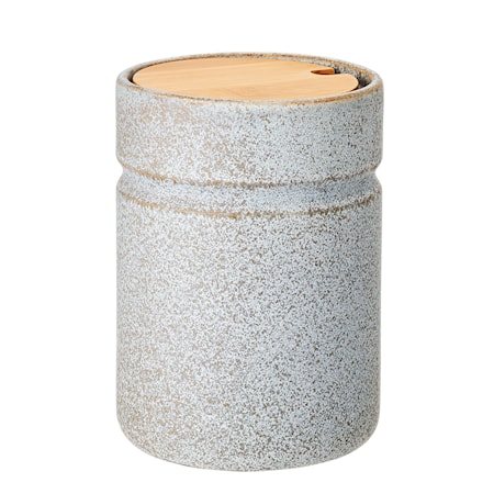 Hazel Jar w/Lid, Harmaa, Kivitavara