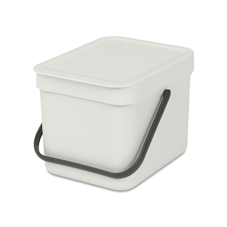 Jäteastia Sort & Go 6 L, Vaaleanharmaa