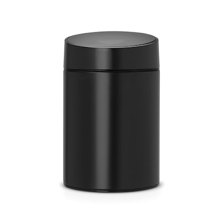 Slide Bin mustalla muovikannella, muovinen sisäämpäri (voidaan kiinnittää seinään) 5 L Pure Black