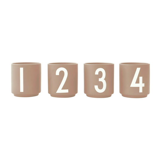 Design Letters espressokuppi 4 kpl Beige