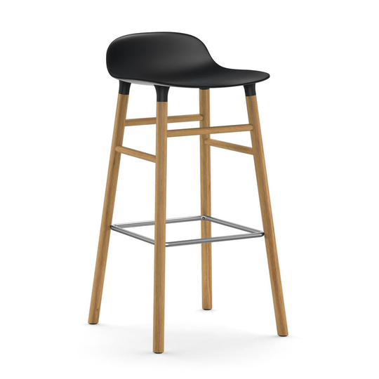 Form Chair baarijakkara Jalat tammea musta