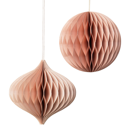 Christmas mix -joulupallo-joulukoriste, 2-pakkaus Dusty pink