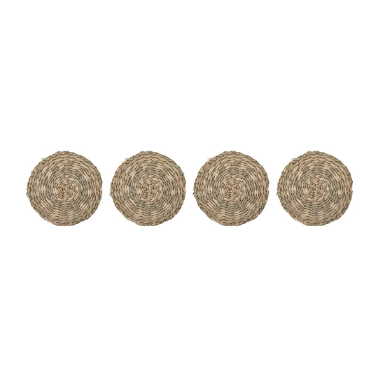 Nele lasinalunen Ø 10 cm 4-pakkaus Luonnonvärinen