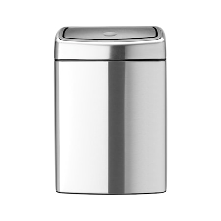 Touch Bin Suorakaiteenmuotoinen, muovinen sisäämpäri 10 L Mattaharjattua terästä /F.P.P.
