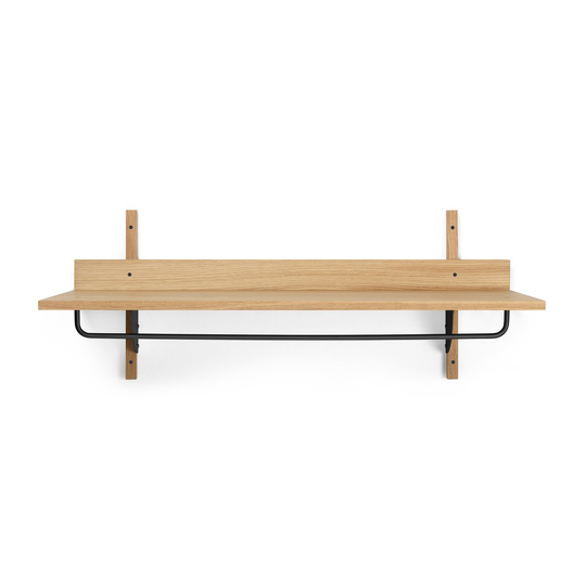 Sector hylly tangolla 37x87 cm Tammi-musta messinki