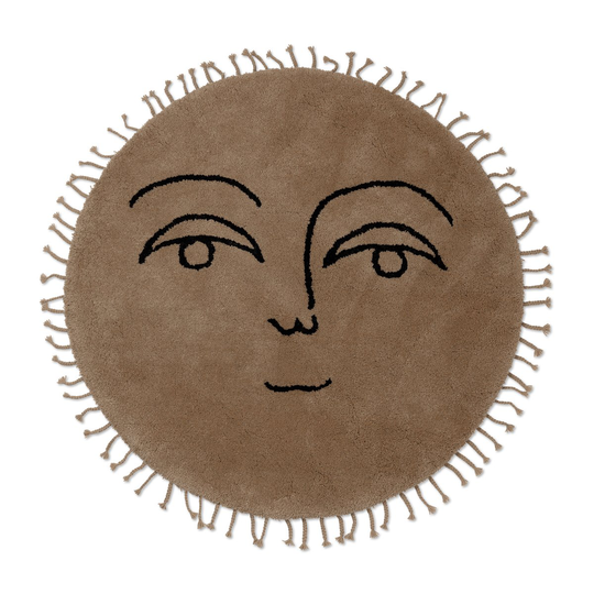 Sun matto Ø130 cm Luonnolinen