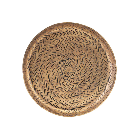 Rattan tarjotin, messinkiviimeistely 16 cm
