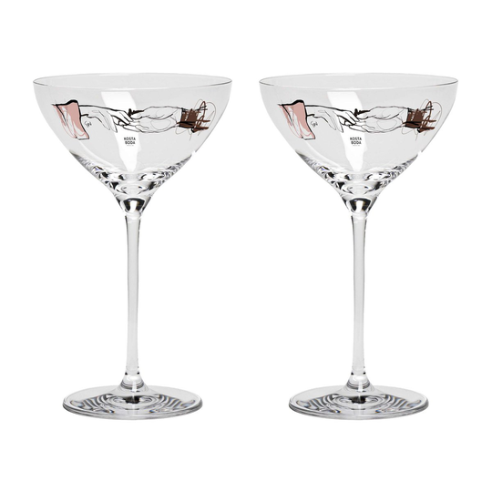 You and me together shampanjacoupe 32 cl 2 kpl Läpinäkyvä / Multi