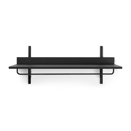 Sector hylly tangolla 37x87 cm Musta tuhka-musta messinki