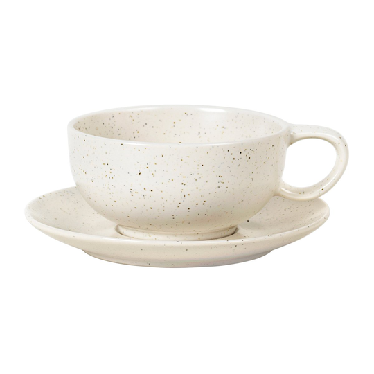 Nordic Vanilla lautasellinen kuppi 25 cl Cream with grains