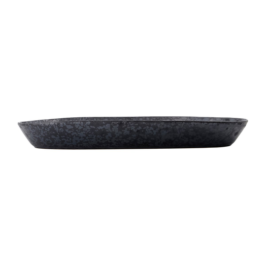 Pion tarjoilulautanen 19x38 cm Musta-ruskea
