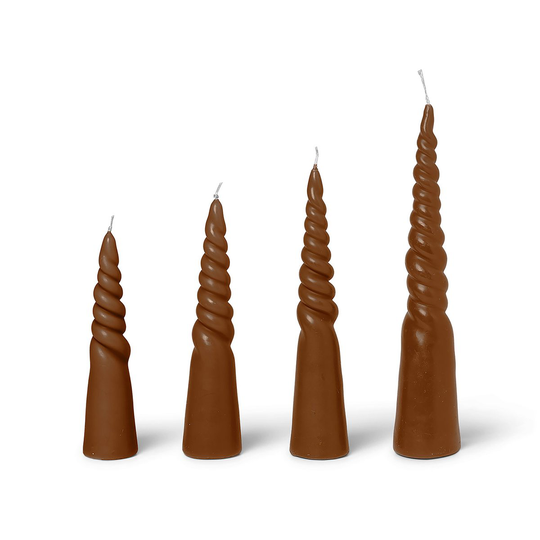 Twisted candles kierretty kynttilä 4-pack Amber