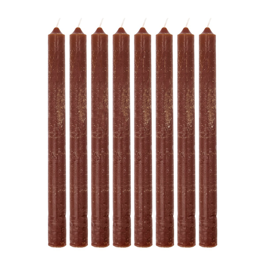 Rustic Wax kynttilä 25 cm 8-pack Cognac