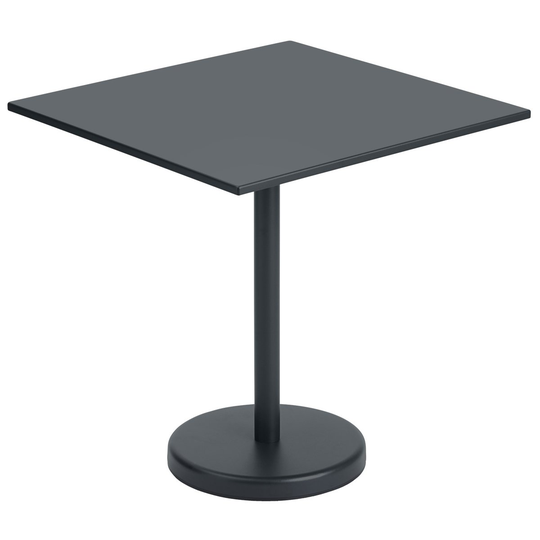 Linear teräspöytä 70x70 cm Black