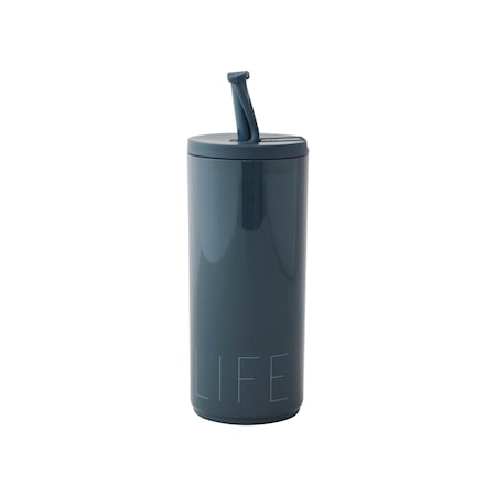 Travel Straw Cup Royal Blue/Life
