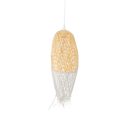 Kattolamppu Valkoinen Bambu 20x75cm